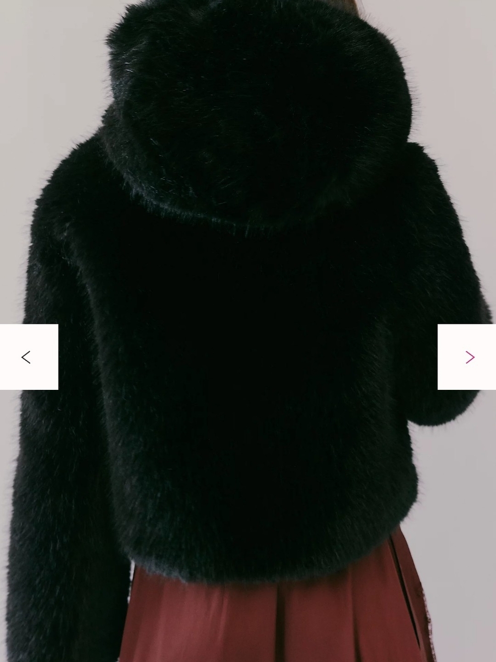 Free People Louder Please  Black Plush Faux-Fur Cropped Jacket SOLD OUT ON LINE - Picture 5 of 6